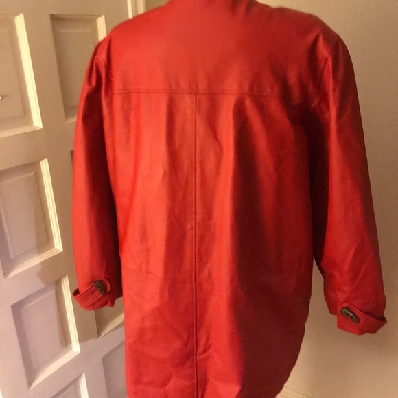🔥Red leather coat🔥 - Picture 5 of 8